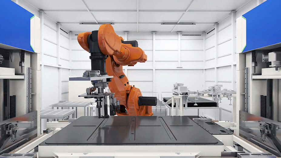 鋰電池一站式拆解平臺三維動畫案例-眾邁科技